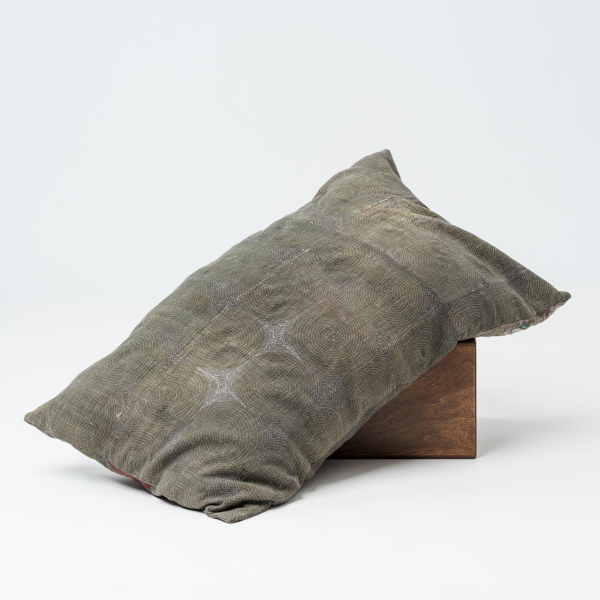 Vintage Kantha Lounge Pillow Greys 