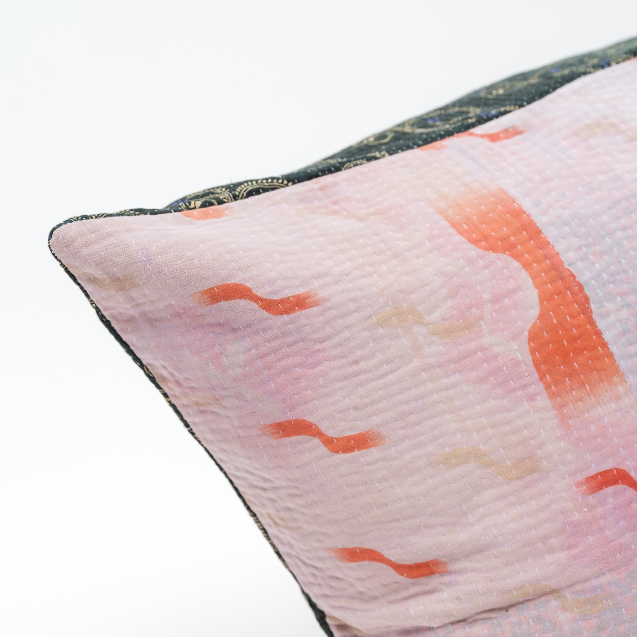 Vintage Kantha Lounge Pillow Lavender 