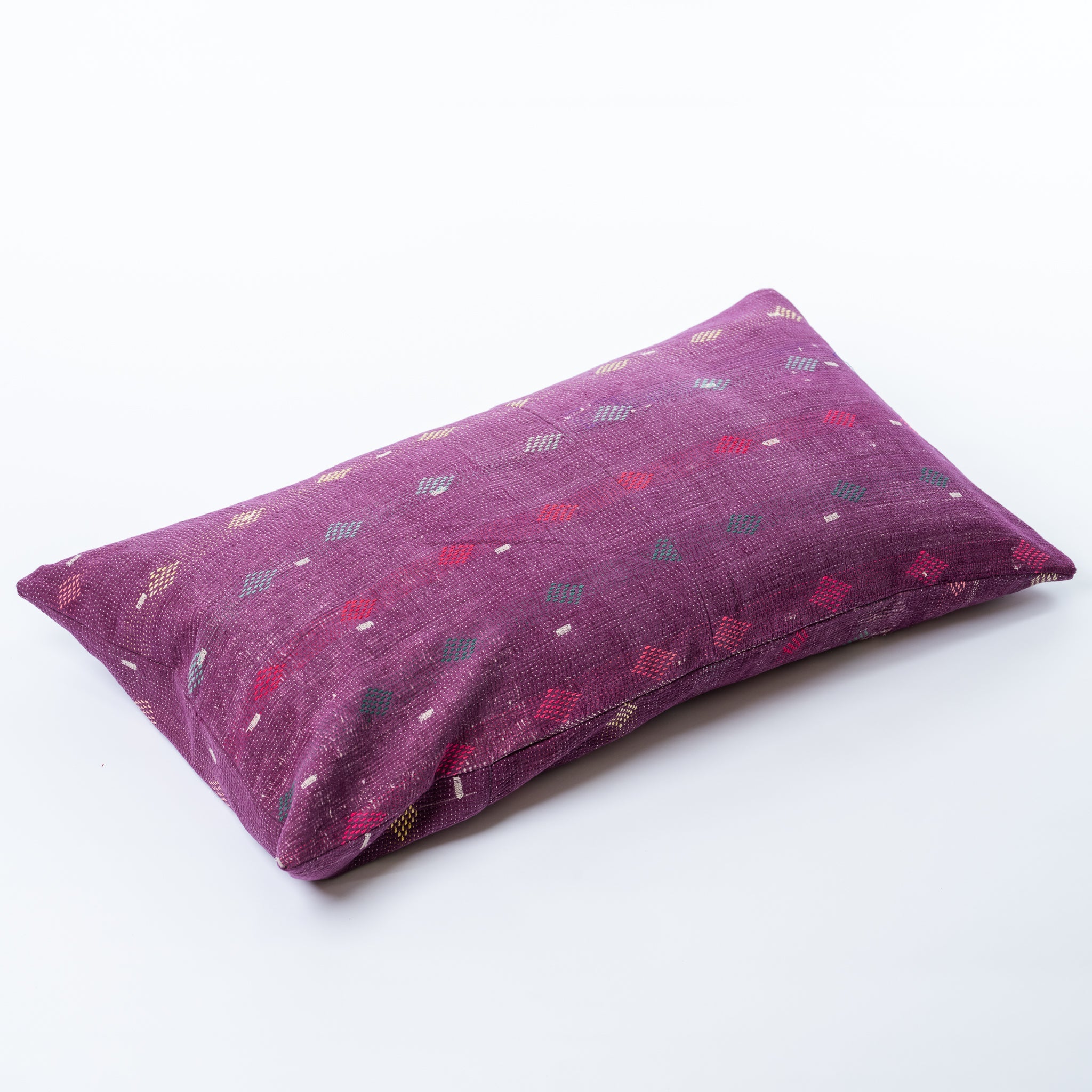 Vintage Kantha Pillow Purple Part II 