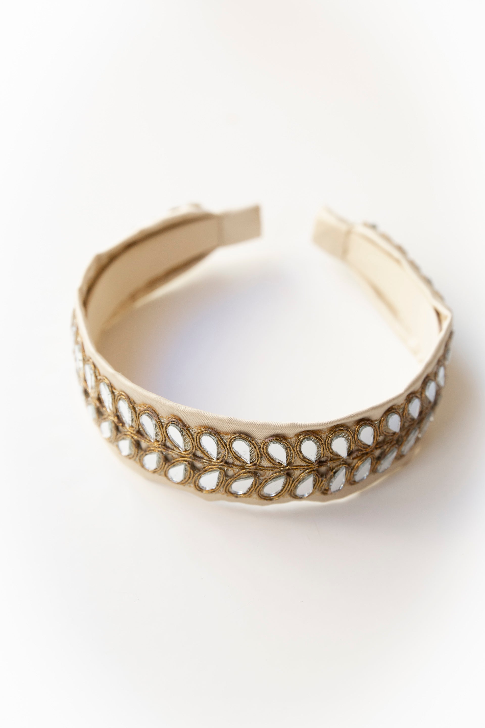 Vintage Satin and Mirrors Headband 
