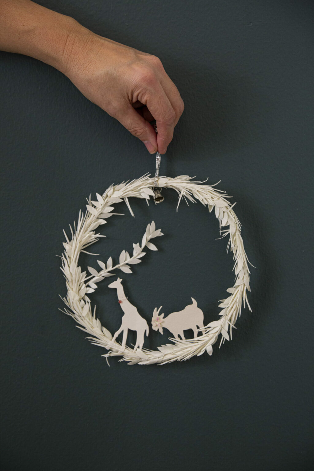 White Holiday Wreath 