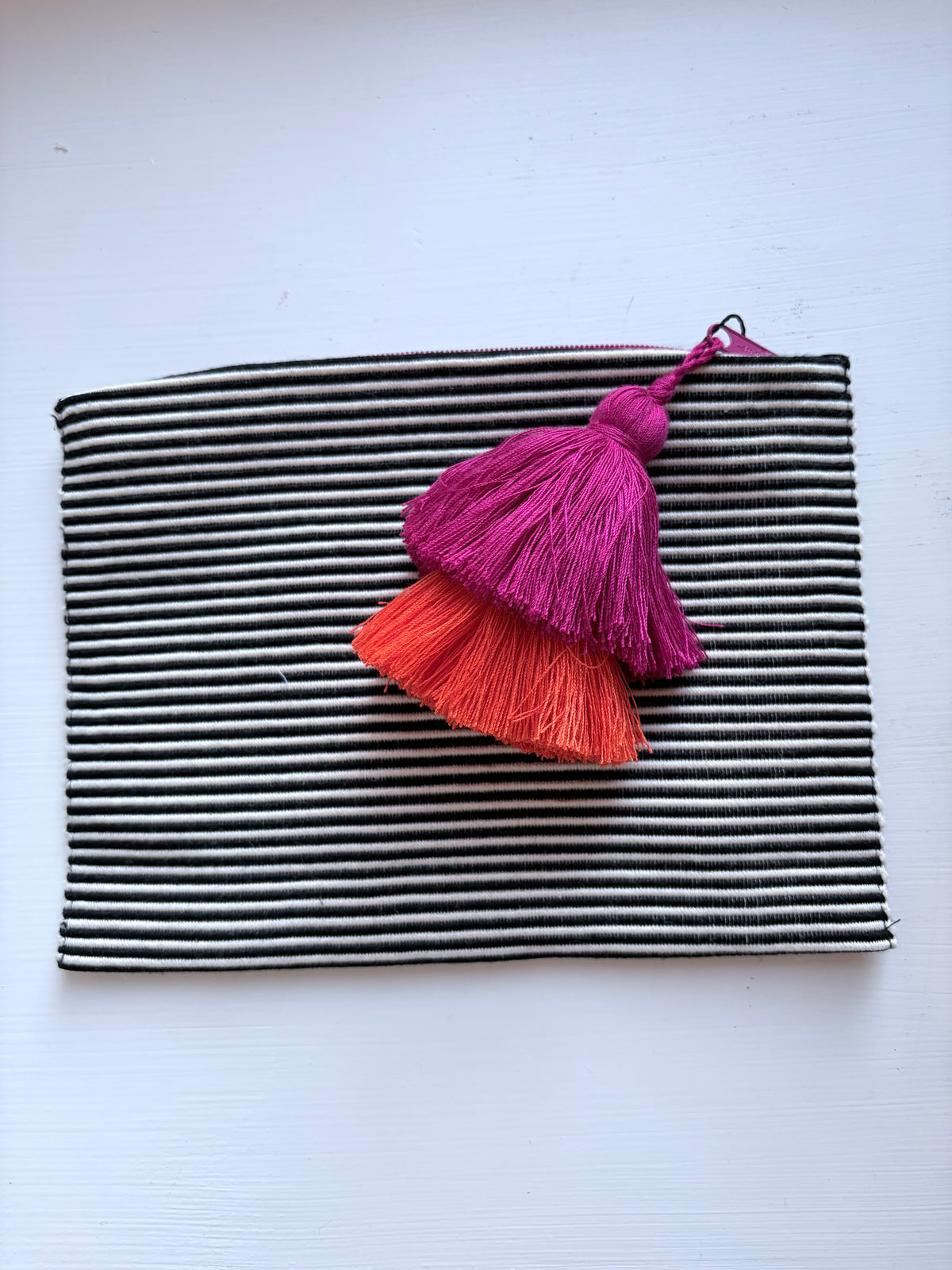 Peruvian Hand Woven Pouch with Pompom